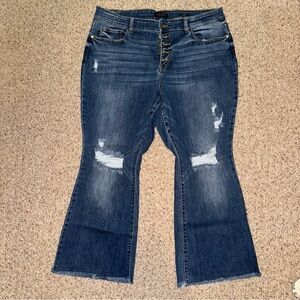 Judy Blue Flares Stylish Blue Distressed Women Jeans